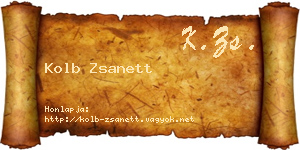 Kolb Zsanett névjegykártya