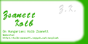 zsanett kolb business card